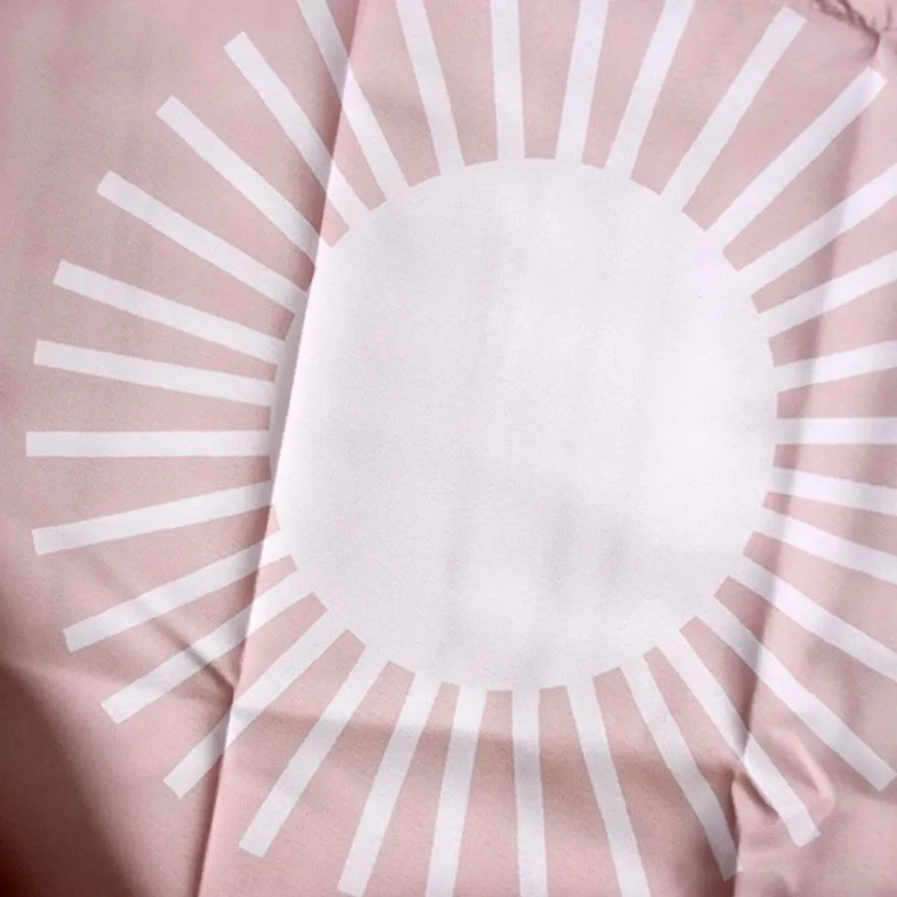 NWOT Society6 Pink Soleil Sun Pattern Designer Shower Curtain 69